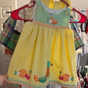 Good Lad Yellow and Green Gingham Dress